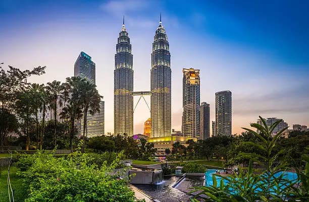 Kuala Lumpur skyline with the Petronas Twin Towers